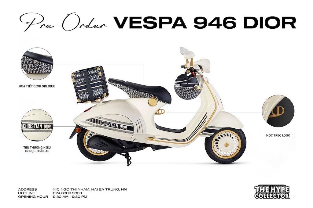 Vespa 946 Christian Dior gây sốt cùng Jisoo có giá 700 triệu đồng
