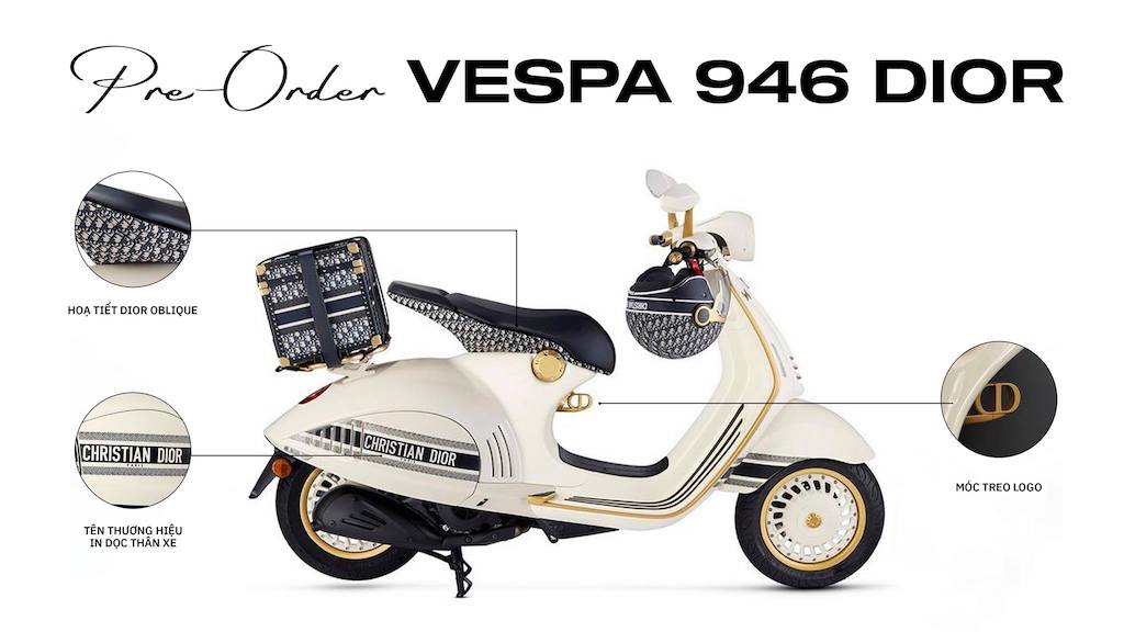 Vespa 946 Christian Dior  Xe tay ga 700 triệu thì đổ xăng đầy bình hết bao  nhiêu tiền