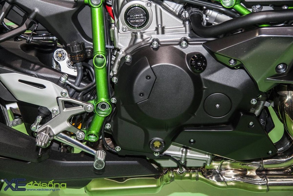 'Siêu môtô” Kawasaki H2 Carbon Limited xuất hiện tại Triển lãm xe máy 2017 ảnh 4