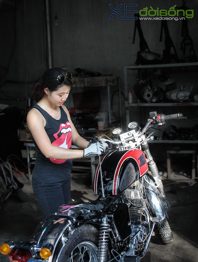 Honda LA 250 độ Classic, sản phẩm đầu tay của nữ sinh viên Hà Nội ảnh 9