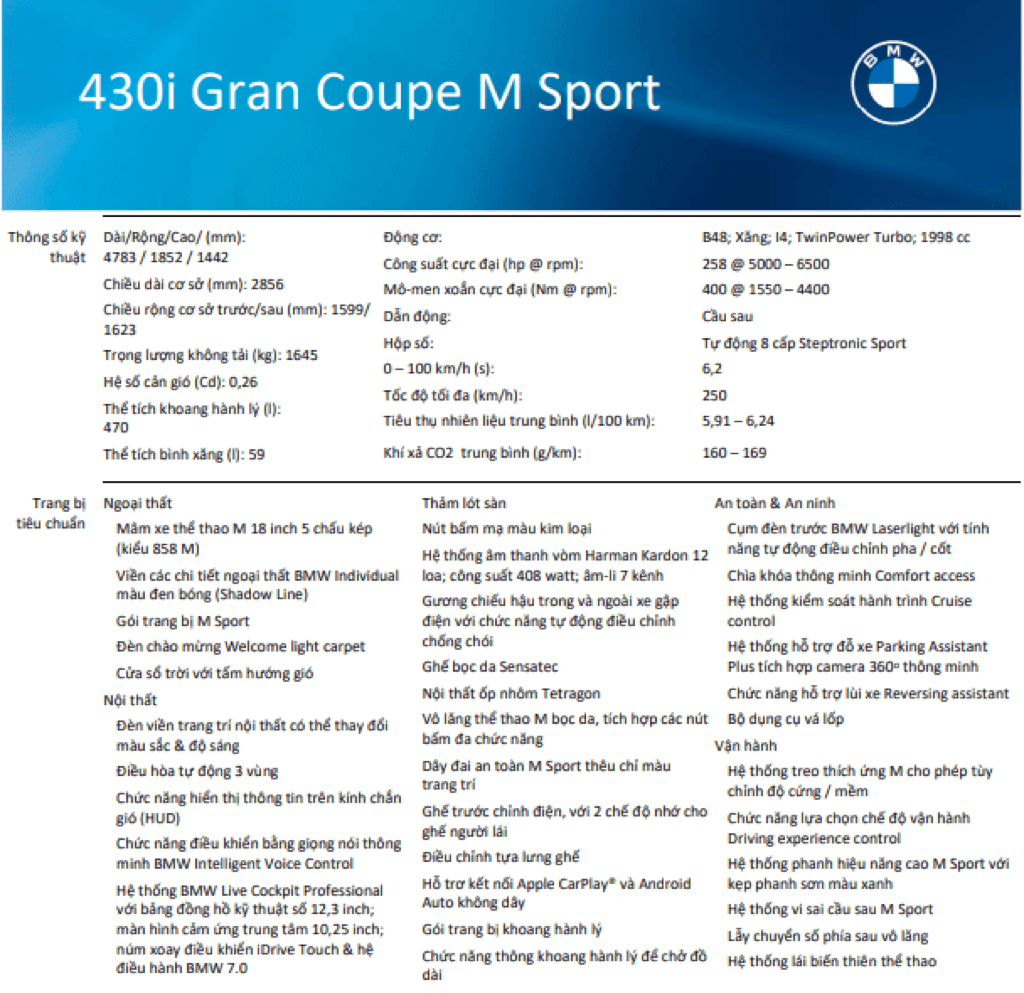 Xế sang “chất chơi” BMW 430i Gran Coupe âm thầm về Việt Nam, gía với lên tầm 530i cao cấp hơn ảnh 8