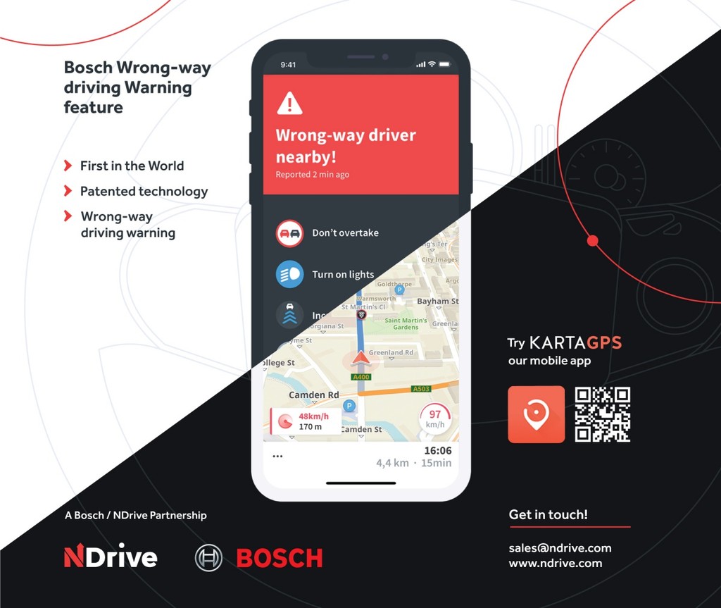 Ứng dụng cảnh báo xe chạy ngược chiều của Bosch ảnh 4