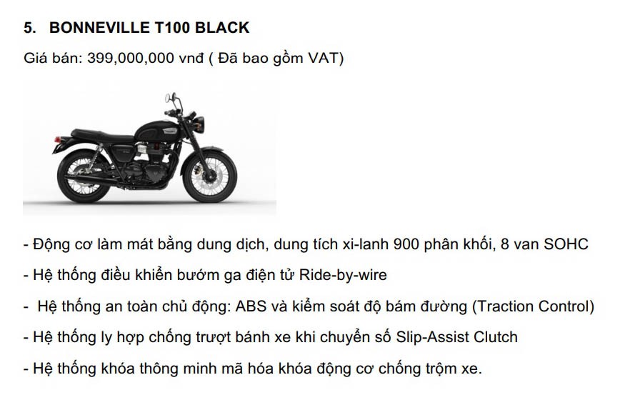 Triumph Việt Nam công bố giá 15 mẫu mô tô, từ 310 triệu đồng ảnh 6