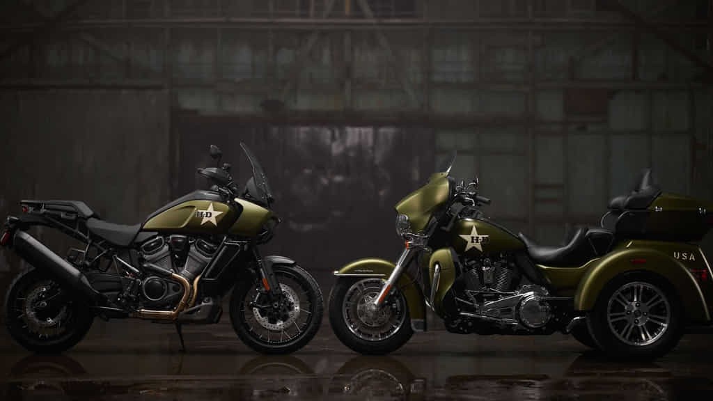 Soi cặp đôi Harley-Davidson Pan America Special và Tri Glide G.I cho người thích phong cách nhà binh ảnh 1
