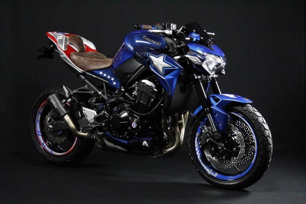 Ngắm naked bike Nhật Bản Kawasaki Z900 đậm chất Mỹ với phiên bản đặc biệt siêu anh hùng Captain America ảnh 1