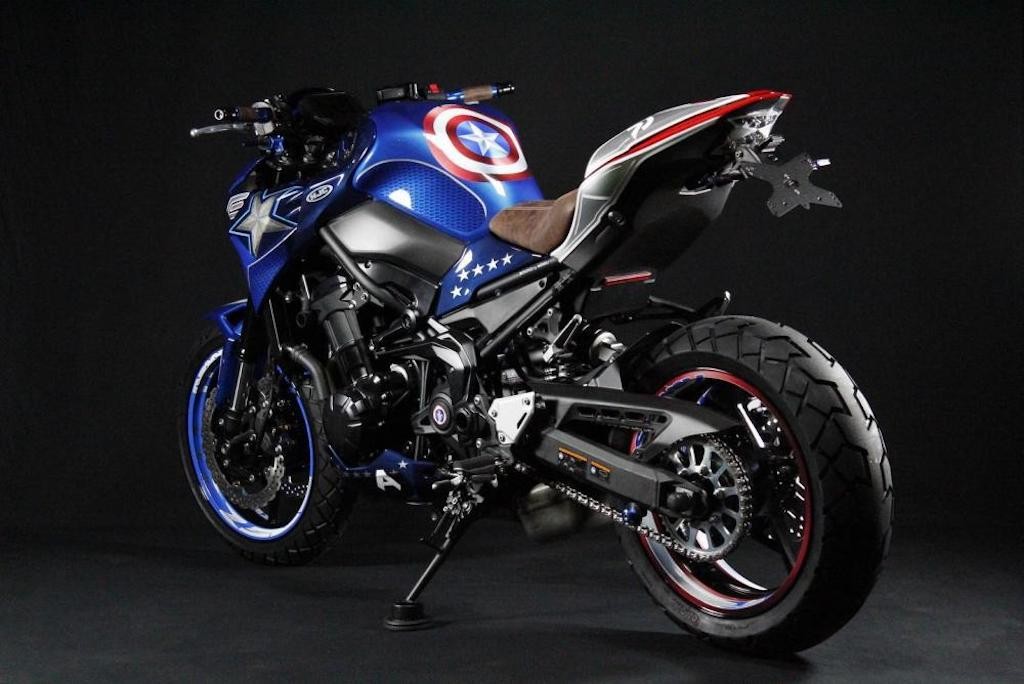 Ngắm naked bike Nhật Bản Kawasaki Z900 đậm chất Mỹ với phiên bản đặc biệt siêu anh hùng Captain America ảnh 10