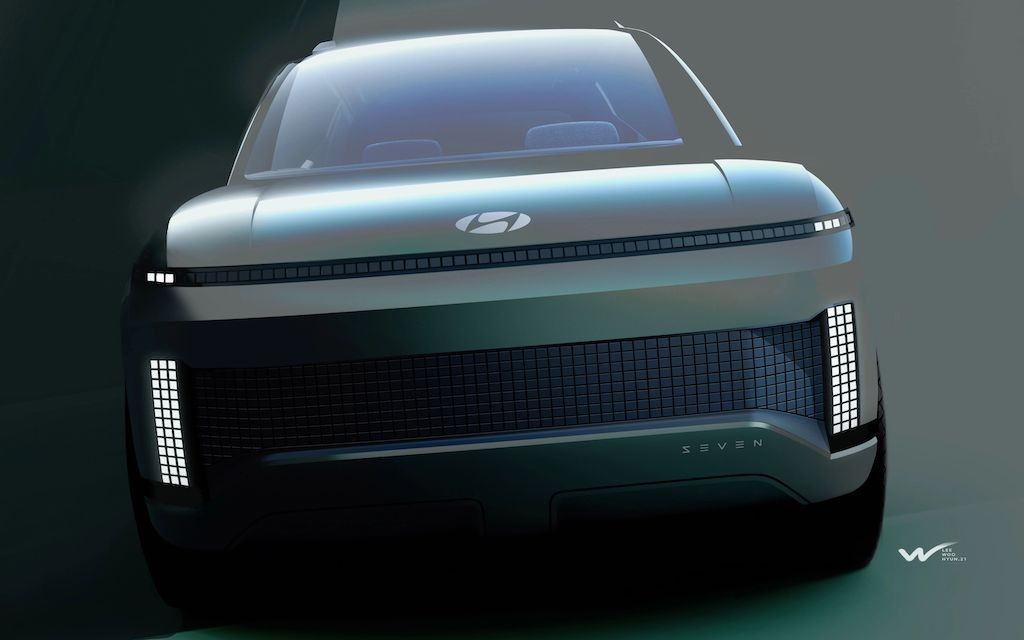 Hé lộ đầu tiên về SUV cỡ lớn IONIQ 7 qua ý tưởng Hyundai Seven, “xanh” từ hệ động lực tới nội thất ảnh 1