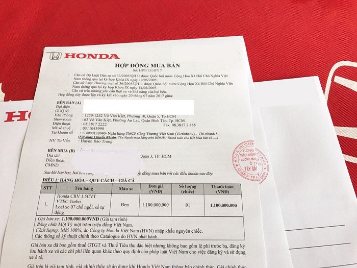 Đại lý Honda phải thu hồi hợp đồng xe CR-V 7 chỗ đầu tiên ảnh 2