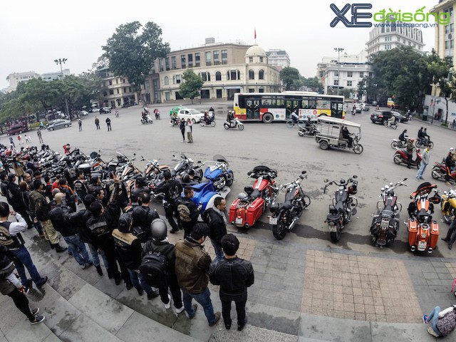 Dàn xe “khủng long” diễu phố tham dự sinh nhật Harley Davidson Hanoi  ảnh 7