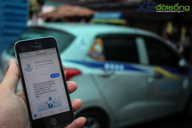 Lần đầu tiên có thể đặt taxi tại Việt Nam qua ứng dụng chat của Facebook ảnh 1