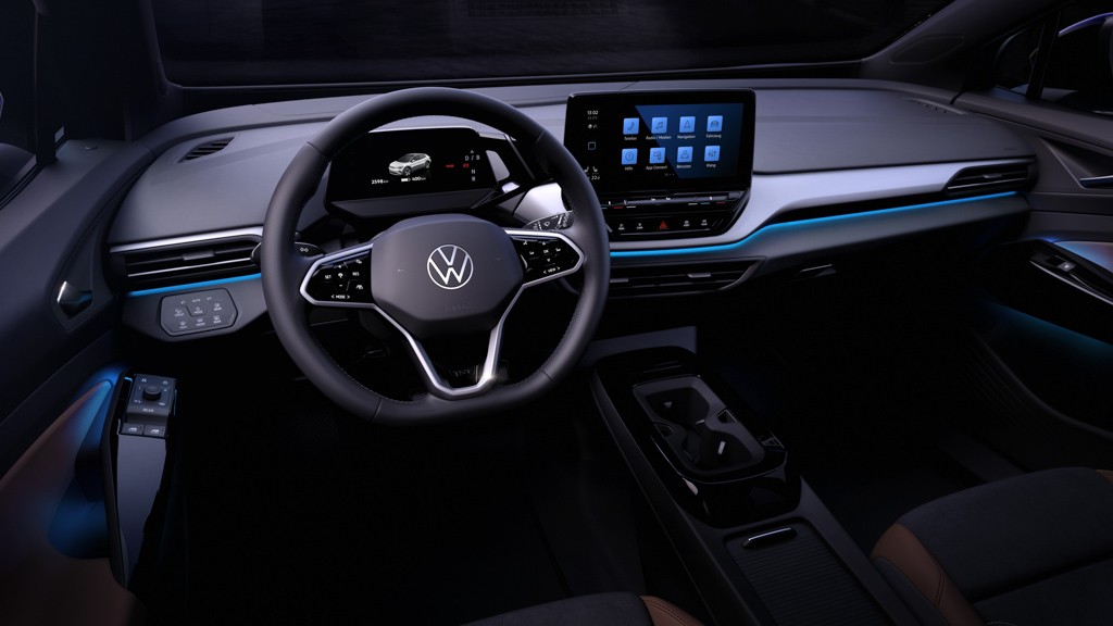 Volkswagen tung ảnh nội thất cực đẹp của SUV chạy điện ID.4 ảnh 1