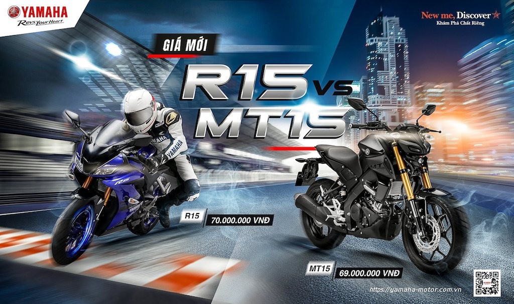 Cặp đôi mô tô Yamaha R15 - MT-15 chính hãng đột ngột giảm giá tới gần chục triệu tại Việt Nam ảnh 1