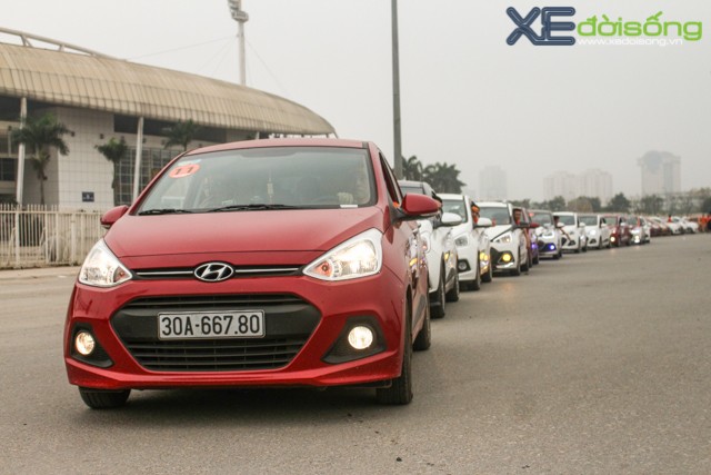 Gần trăm xe Hyundai Grand i10 cùng diễu hành ở Hà Nội ngày giỗ tổ ảnh 1