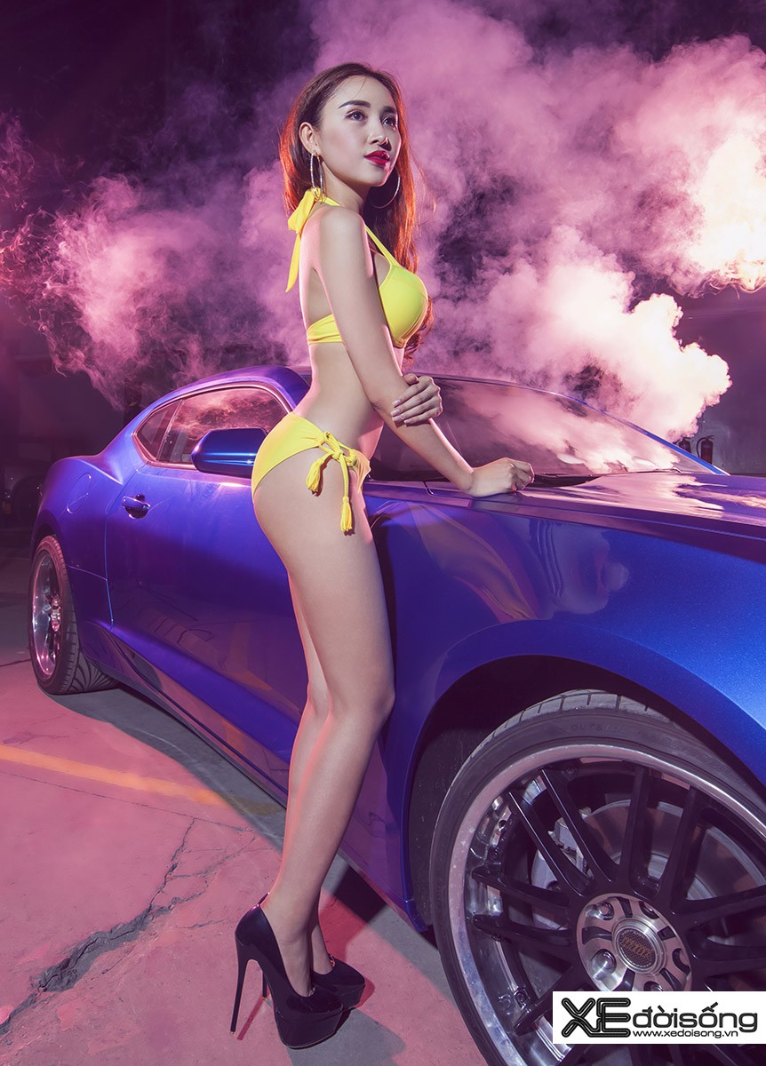 Người mẫu Lương Lê nóng bỏng đọ dáng Chevrolet Camaro 2017  ảnh 9