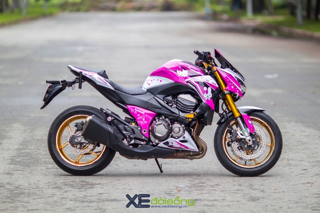 Nữ biker 9X Thanh Tú mê mô tô cùng Kawasaki Z800 Hello Kitty  ảnh 10