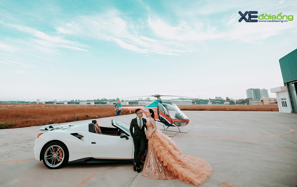 Bộ ảnh cưới siêu xe Ferrari 488 Spider thăng hoa hạnh phúc cùng cặp uyên ương Kiên-Hạnh ảnh 5