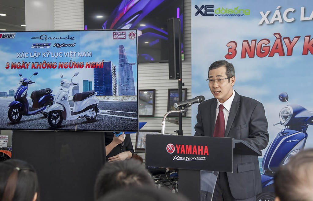 Yamaha Grande Hybrid lập Kỷ lục Việt Nam, chạy liên tục 72 giờ, đi 1.459km ảnh 2