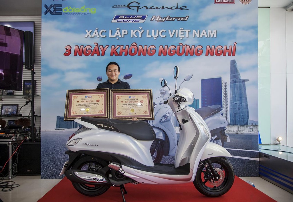 Yamaha Grande Hybrid lập Kỷ lục Việt Nam, chạy liên tục 72 giờ, đi 1.459km ảnh 4