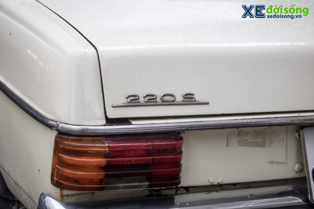 Xe cổ Mercedes-Benz 220 45 năm tuổi kiêu sa tại Việt Nam với lớp áo trắng sữa ảnh 3